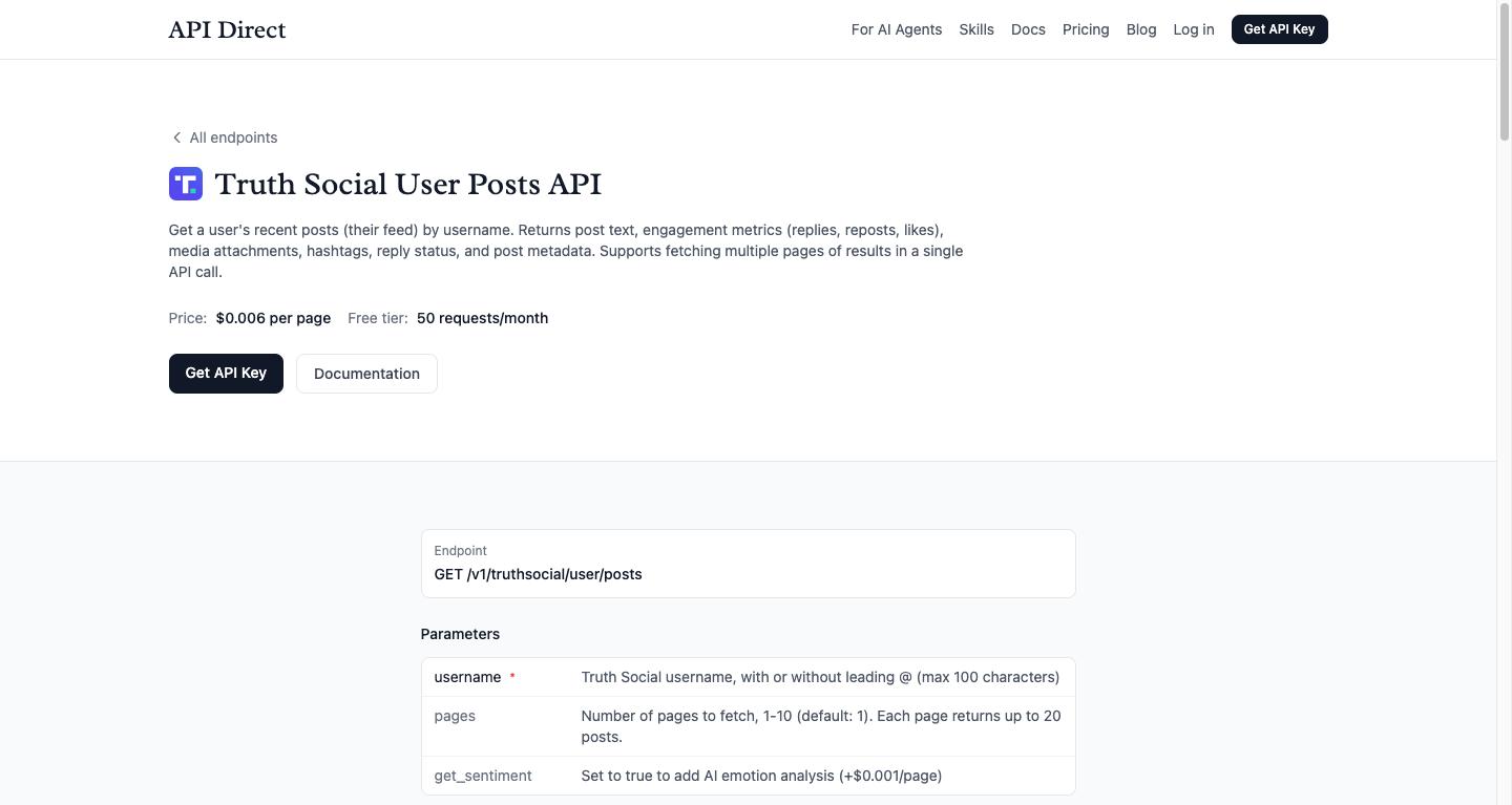 Don't pay $100k for the Truth Social API